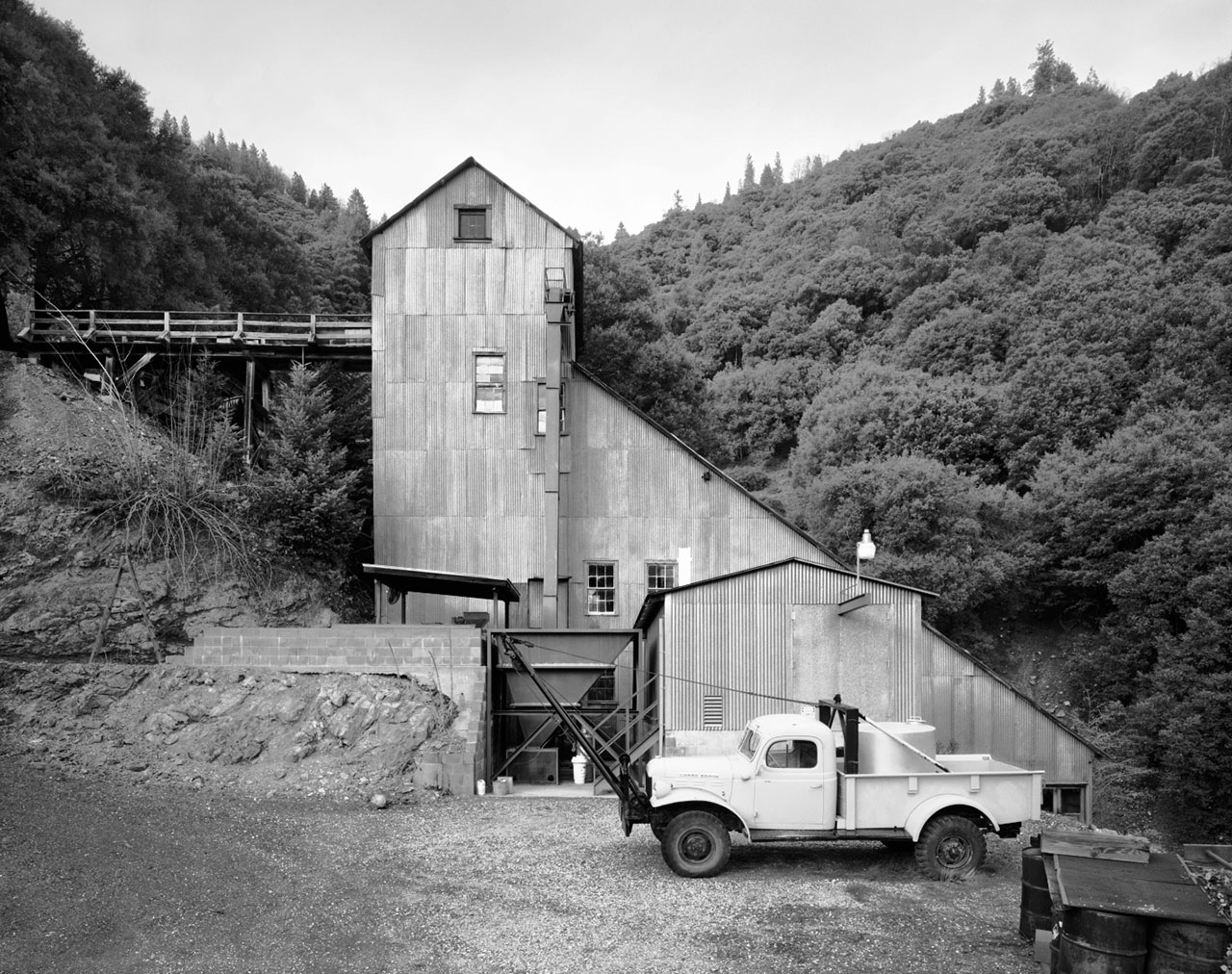 Oriental Mine Stamp Mill near Alleghany, from David Stark Wilson's photography book Structures of Utility